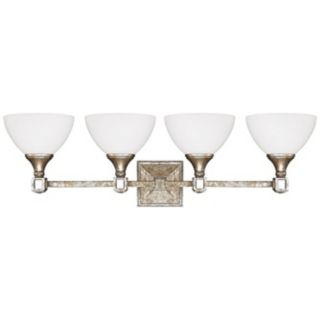 Palazzo 32 3/4" Wide Silver and Gold Leaf Vanity Light   #X0260