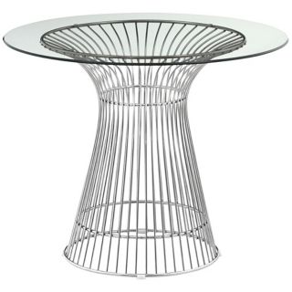 Zuo Whitby Glass and Chrome Dining Table   #V9273