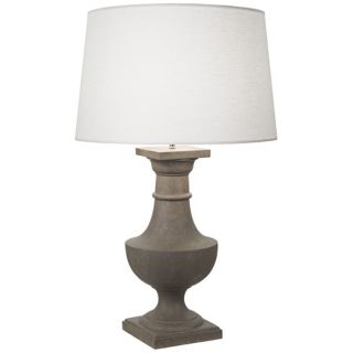 Robert Abbey Bronte Faux Limestone Oyster Shade Table Lamp   #R1284
