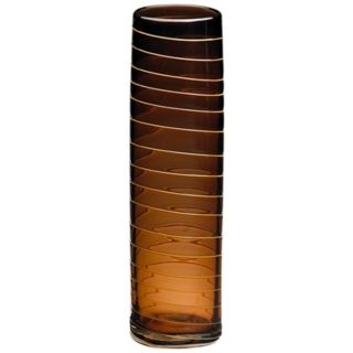 Large Raw Umber Glass Vesper Vase   #R0795
