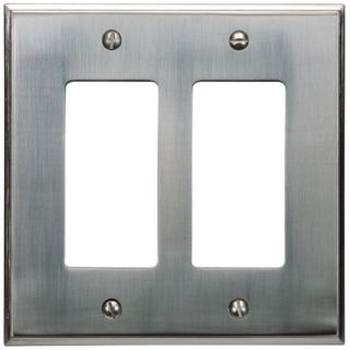 Sutton Brushed Nickel Finish Double Rocker Wall Plate   #84453