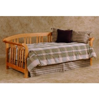 Country Pine Finish Slat Spindle Sleigh Daybed   #H4591