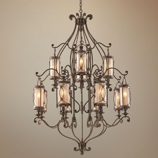 Valais Collection 43" Wide Large Wrought Iron Chandelier   #H2667