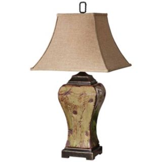 Uttermost Porano Moss Green Distressed Porcelain Table Lamp   #R6235