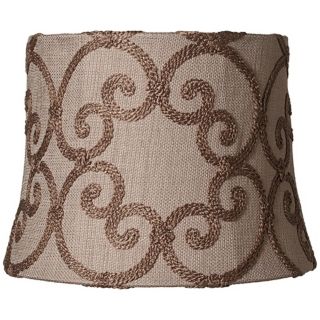 Leiden Taupe Modified Drum Shade 10x12x9 (Spider)   #W9489