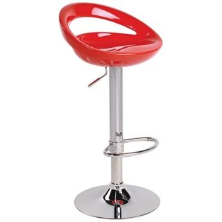 Swizzle Red Adjustable Bar or Counter Stool   #P5373