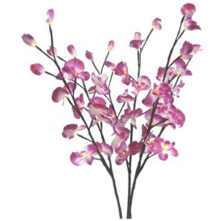 Set of 3 Lighted Silk Orchid Flower Branches   #P6318