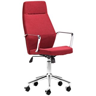 Zuo Holt Collection High Back Red Office Chair   #V7437