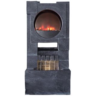 Modern Zen LED Fireplace Fountain   #Y4345