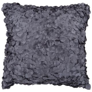 Surya Circle Applique 18" Square Charcoal Gray Accent Pillow   #V2920