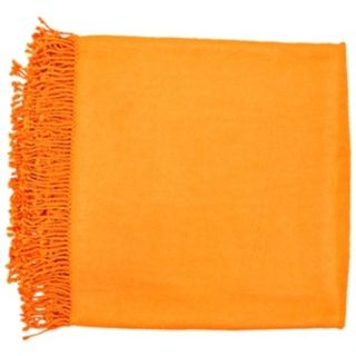 Surya Tian Tian Pumpkin Throw Blanket   #R6606