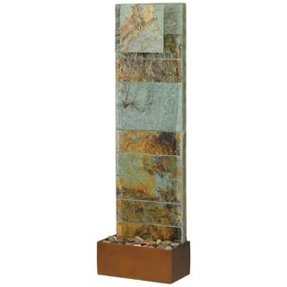 Slate Waterfall 45" High Clock Fountain   #N5170