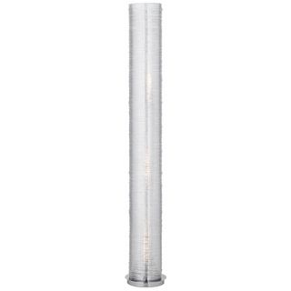 Gossamer Clear Spun Acrylic Cylinder Floor Lamp   #W7444