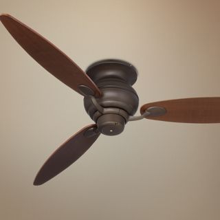 60" Spyder Bronze Rounded Walnut Blades Hugger Ceiling Fan   #R4216 T2680