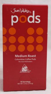 Juan Valdez Pods Colombian Coffe  medium Roast 75 Servings