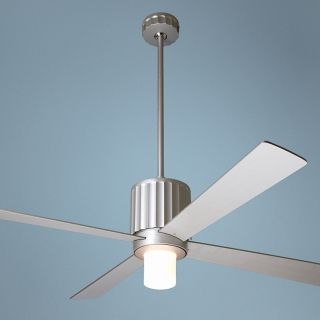 52" Modern Fan Flute Textured Nickel w/ Light Ceiling Fan   #J3930
