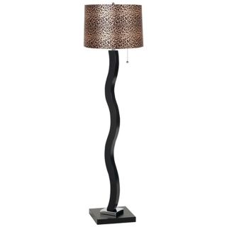 Leopard Print Wave Stick Floor Lamp   #T4660 U0965