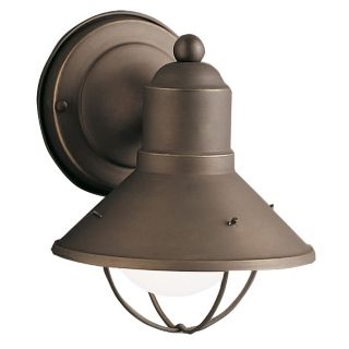 Kichler 7 1/2" Rustic Solid Brass High Outdoor Wall Light   #39501