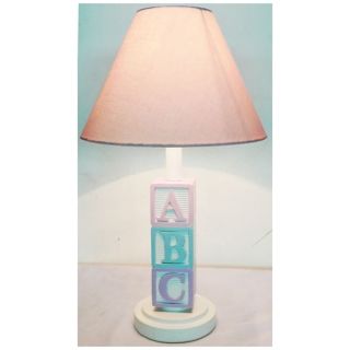 ABC with Pink Shade Table Lamp   #U7908