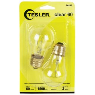 Clear glass light bulb. 60 watts. Light output is 600 lumens. 1500