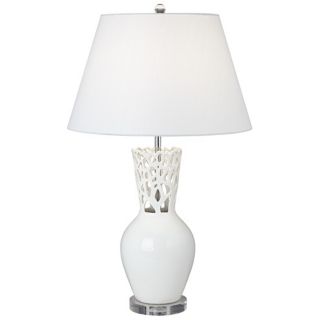 White   Ivory, Ceramic   Porcelain Table Lamps