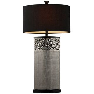 Elk Lighting Textured Silver Base Table Lamp   #P4920