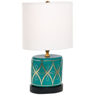 Zelda Peacock Mini Porcelain Table Lamp   #X0507