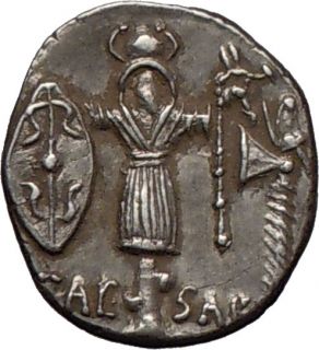 Julius Caesar Roman Dictator 48BC Authentic Ancient Silver Coin Venus