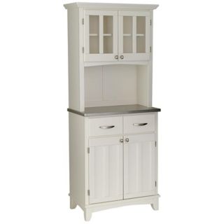 Lexington Steel Top White Buffet with Hutch   #X4538