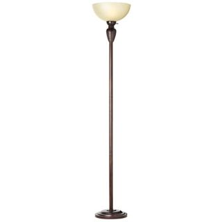 Bullock Bronze Hammered Torchiere Floor Lamp   #V6338