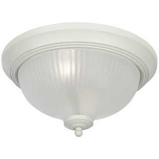 White Flushmount Swirled Dome Ceiling Light Fixture   #17639