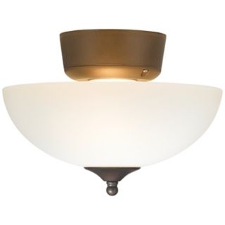 White Glass Oil Rubbed Bronze Ceiling Fan Light Kit   #M4830