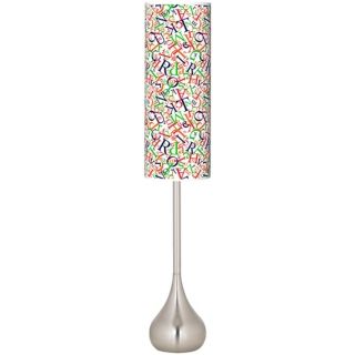 Alphasoup Primary Giclee Teardrop Torchiere Floor Lamp   #R1702 T0637
