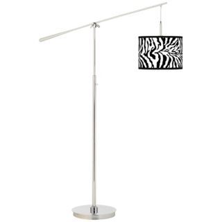 Safari Zebra Giclee Boom Arm Floor Lamp   #N0749 R2384