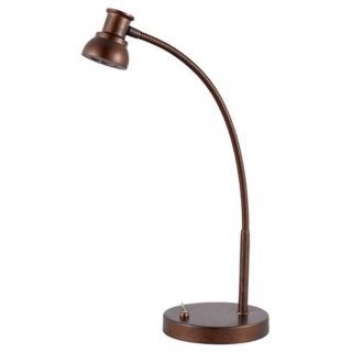LED Gooseneck Copper Rust Finish Desk Lamp   #M7256