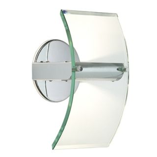 Arc Panel Glass and Chrome Wall Sconce   #70120