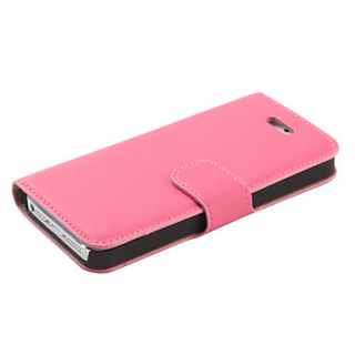 USD $ 10.69   Cross Lines Grain PU Leather Case for iPhone 5 (Assorted