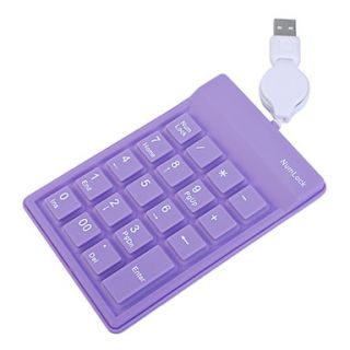 EUR € 7.53   19 chave de silicone usb teclado numérico (roxo