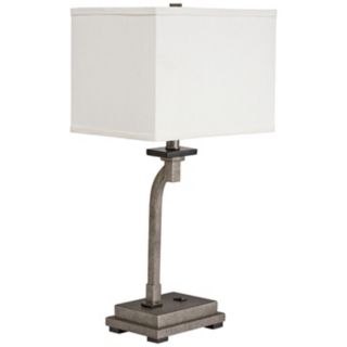 Kichler Darian Champagne Mist Desk Lamp with Outlet   #X4502