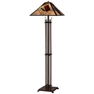 Quoizel Russell Hazel Bronze Mica Floor Lamp   #V9427