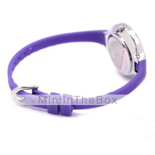 USD $ 11.79   Trendy Japanese Movement Thin Purple Band Wrist Watch