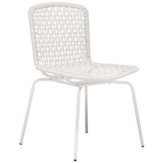 Zuo Silvermine Outdoor White Bay Chair   #Y8965