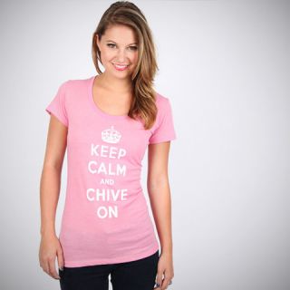 KCCO PINK SHIRT   WOMENS   Keep Calm and Chive On Shirt 100% AUTHENTIC