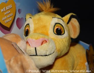 Disney The Lion King Kissing Simba and Nala Cubs Plush Stuffed Toys
