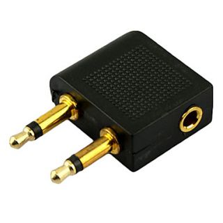 EUR € 0.91   stereo oortelefoon converter adapter voor vliegtuigen