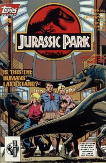 Jurassic Park Movie Comic Book 4 Topps 1993 Near Mint