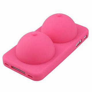 USD $ 5.79   Sexy Soft Silicone iBoobies Case for iPhone 4/4S (Pink