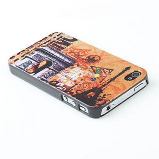 USD $ 2.89   Retro Castle Pattern Hard Case for iPhone 4 and 4S (Multi