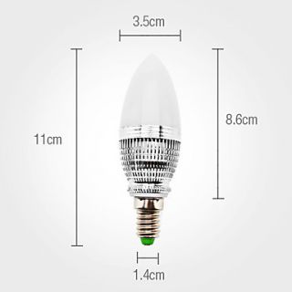  6500K Natural White Light White LED Cubierta Vela Bombilla (85 265V