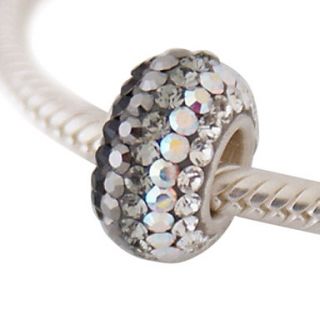 EUR € 4.96   upscale grau esferas de strass com tubo de prata fina